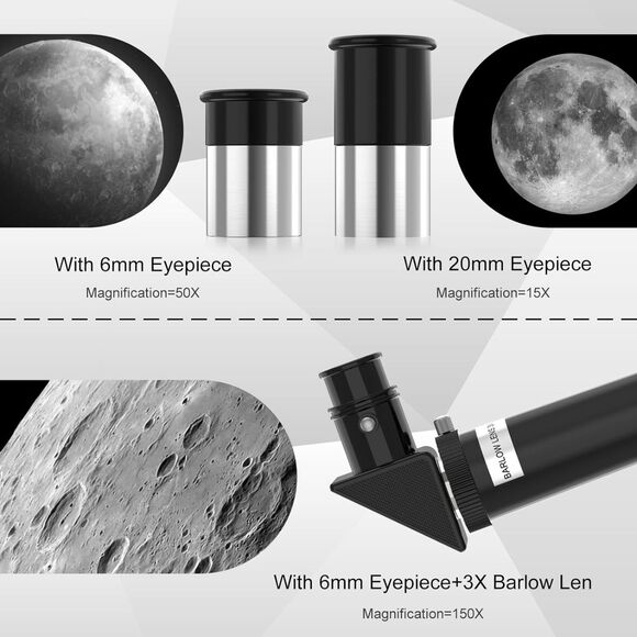 ToyerBee Telescope for Adults & Kids, 70mm Aperture Astronomical Refractor - Picture 5 of 6